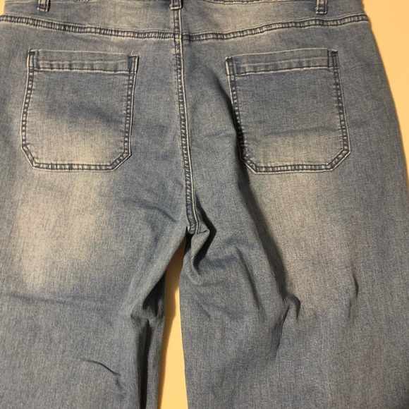 Luvamia Wide Leg Jeans Trendy Cropped Women’s Blue Jeans Cotton Blend Size 2XL - Picture 16 of 16
